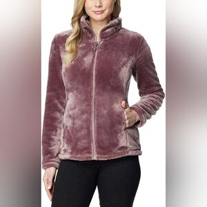 32 Degrees Winter Dusty Purple‎ Plush Velvet Faux Fur Teddy Jacket Outdoors